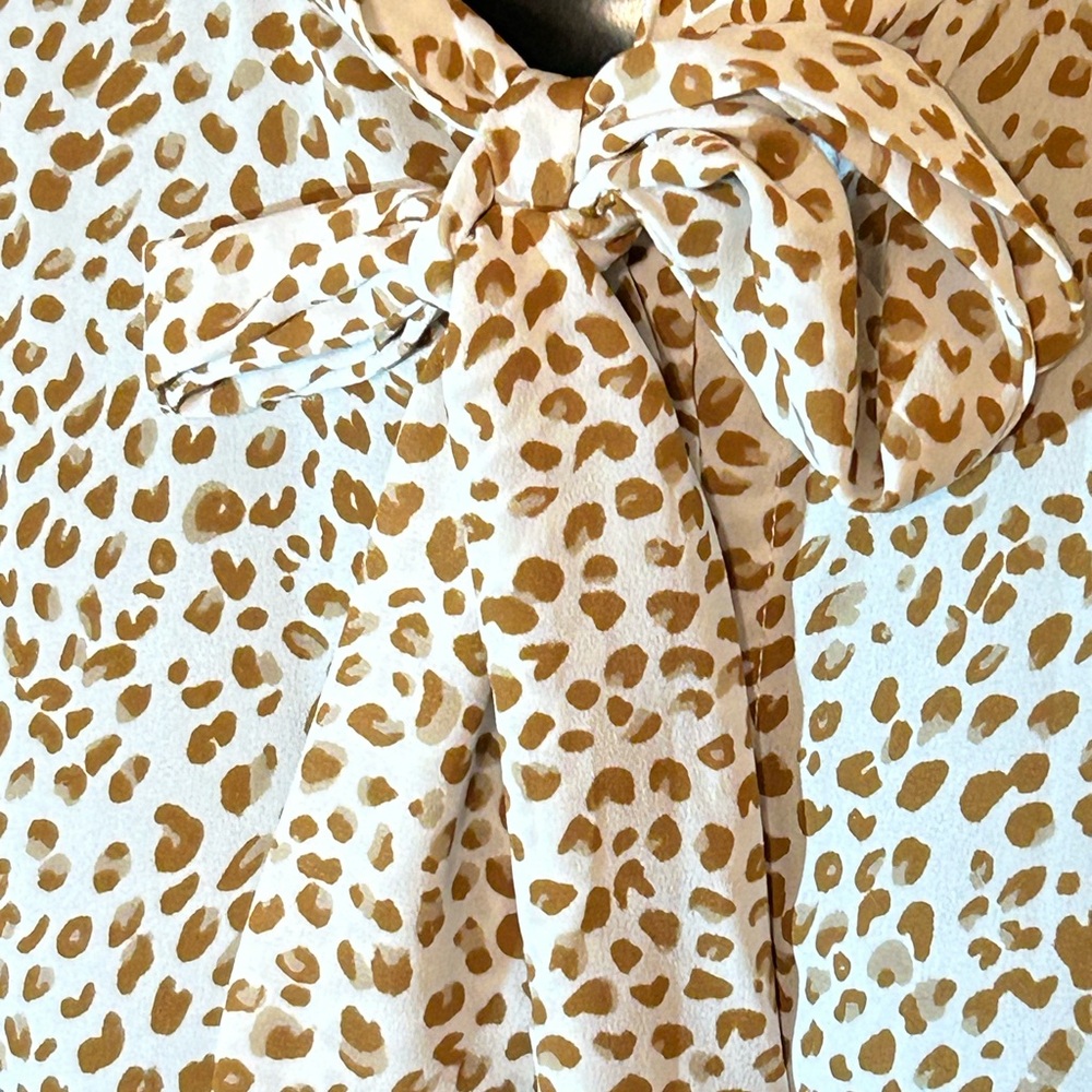 Leopard Print Women's Blouse JCrew Factory - Picture 4 of 4